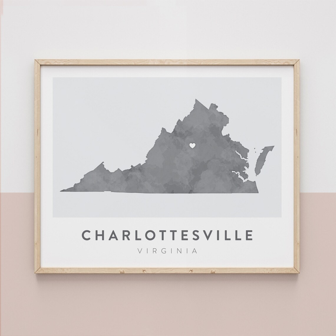 Charlottesville, Virginia Map Poster - Etsy