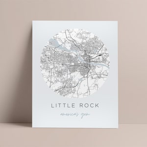 Impression de carte de Little Rock