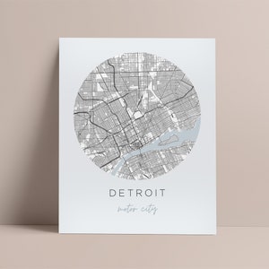 Detroit Map Print