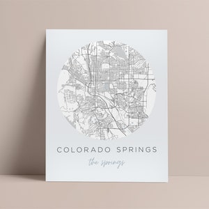 Impression de carte de Colorado Springs