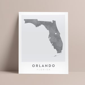 Kaartposter Orlando, Florida