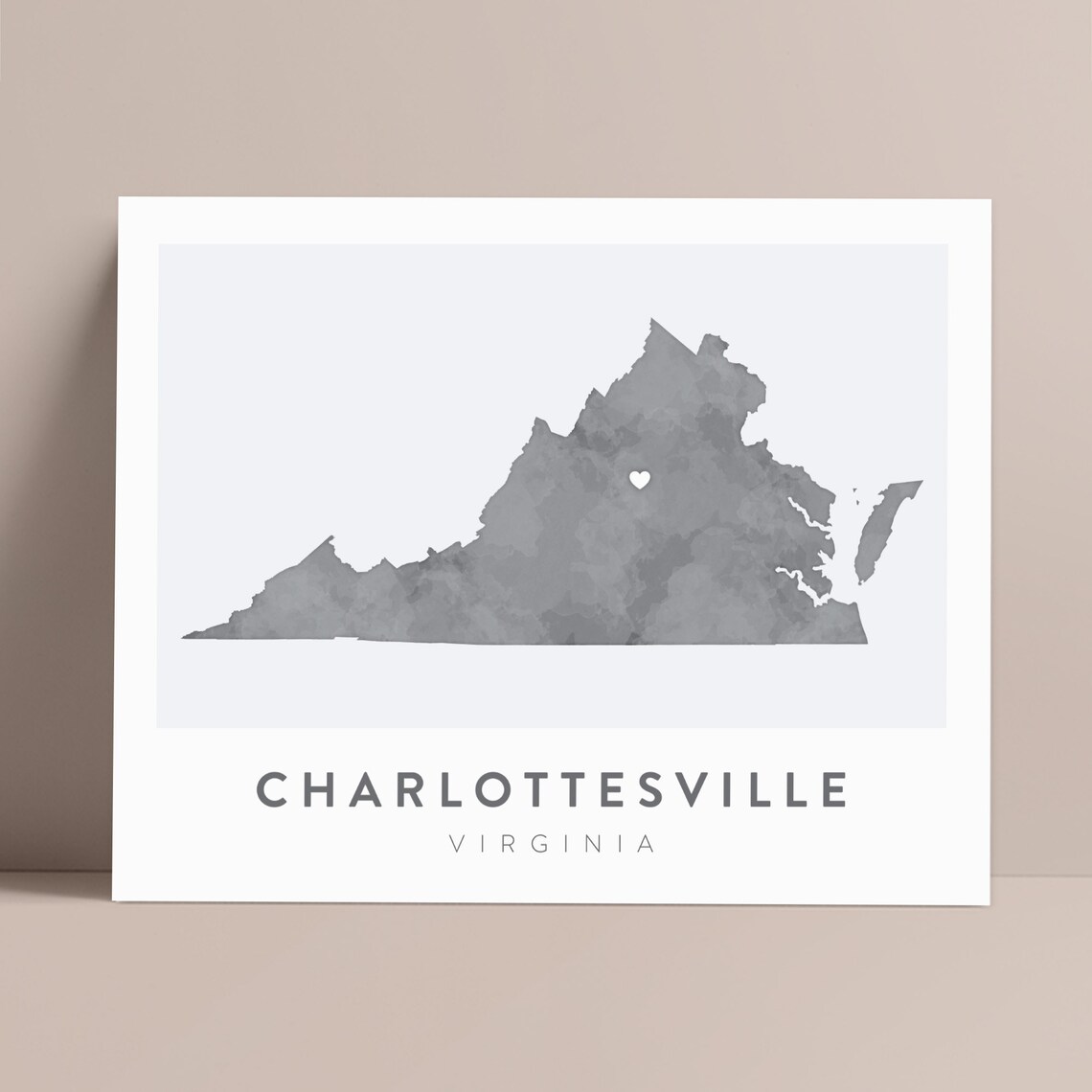 Charlottesville, Virginia Map Poster - Etsy