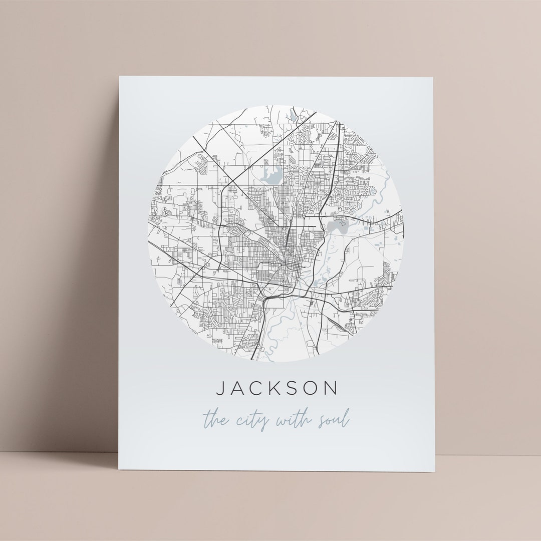 Jackson Reed Map Jackson Map Print - Etsy