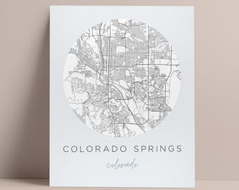 Colorado Springs Map Poster