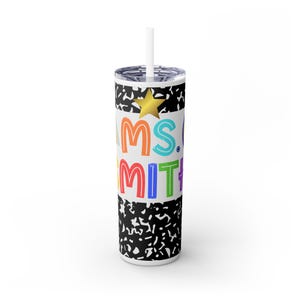Personalized Composition Notebook Style Tumbler