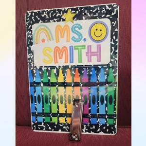 Personalized Composition Notebook Style Clipboard