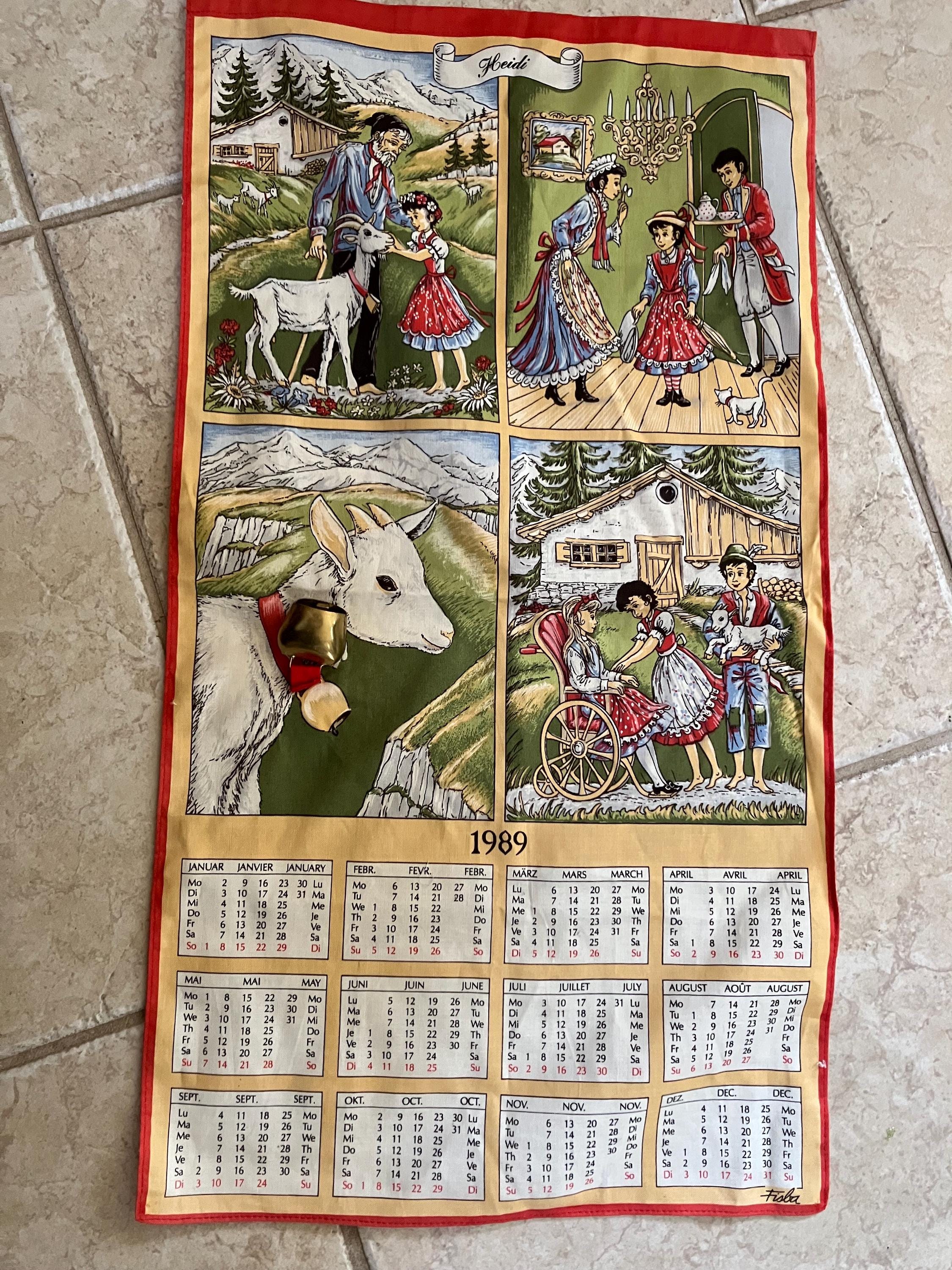 Vintage Calendar 1989 - Etsy