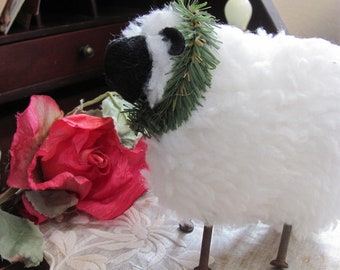 My Newest Small Sheep /Lamb, 5" Tall, Handmade Christmas