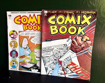 Vintage 1970s Underground Comix Book Lot #1 & #3 Counterculture Comic Magazine