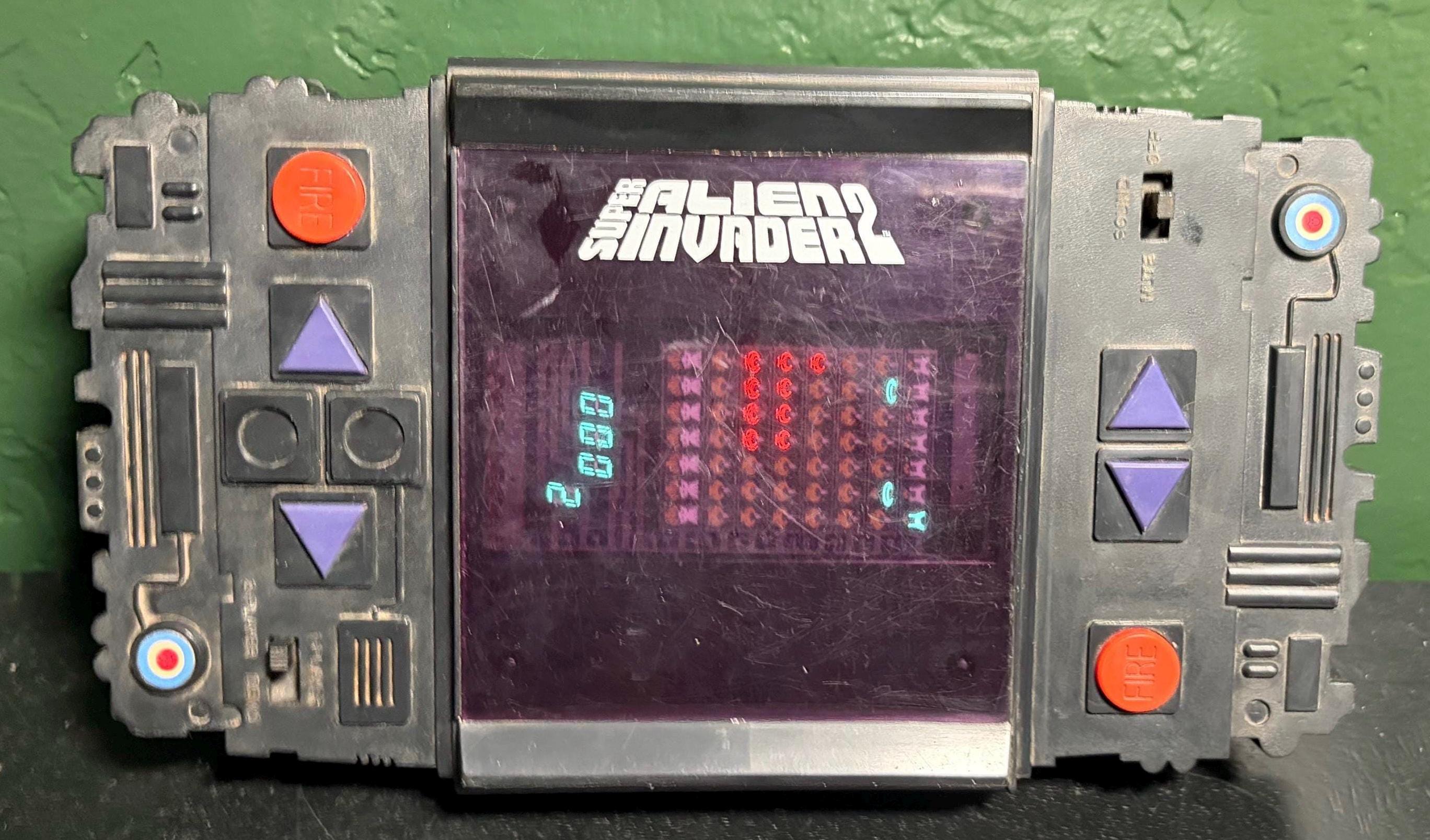 Vintage Super Alien Invader 2 Handheld Electronic Game • Retro 80s