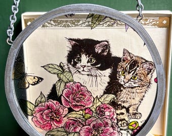 Kittens Suncatcher — Glass Home Decor