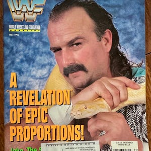 Jake the Snake WWF Magazine May 1996 | Features Jake The Snake Vintage Cover + Shawn Michaels Interview | Vintage 90s Wrestling Mag