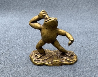 中国で装飾された古い青銅のカエル像のコレクション - Etsy 日本