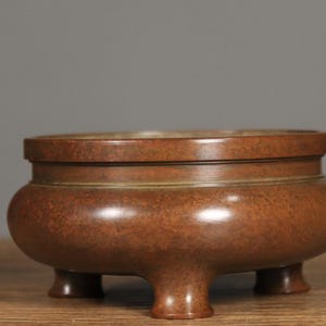Antique Bronze Tripod Censer: Su-Style Incense Burner, Feng Shui Decor