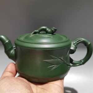 Vintage Yixing Zisha Teapot: Zhuduan Bamboo Design, Tianqing Clay