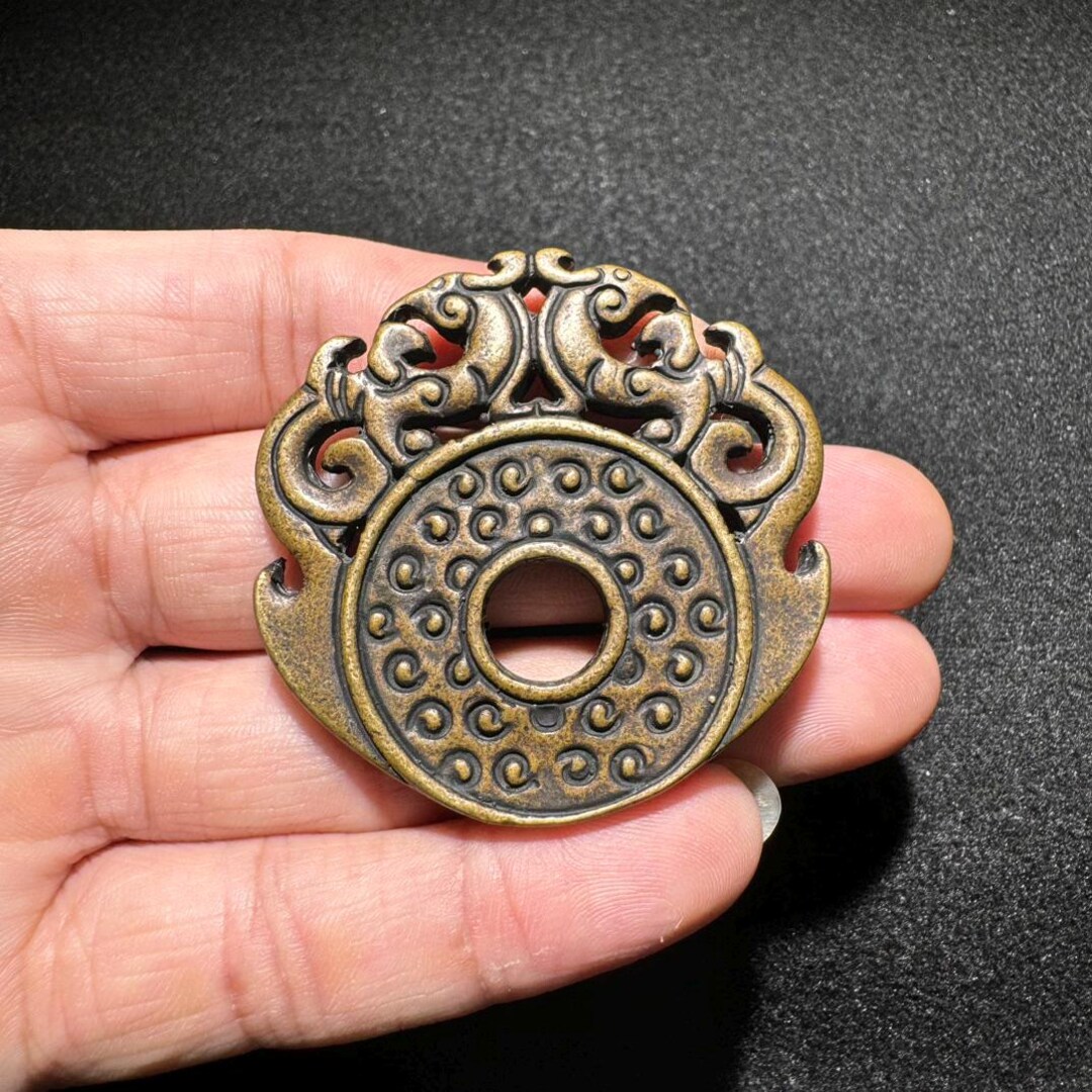 Chinese Copper Phoenix Talisman Pendan Decorative Items - Etsy