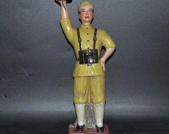 文化大革命時代の兵士を象った中国の陶器像 - Etsy 日本