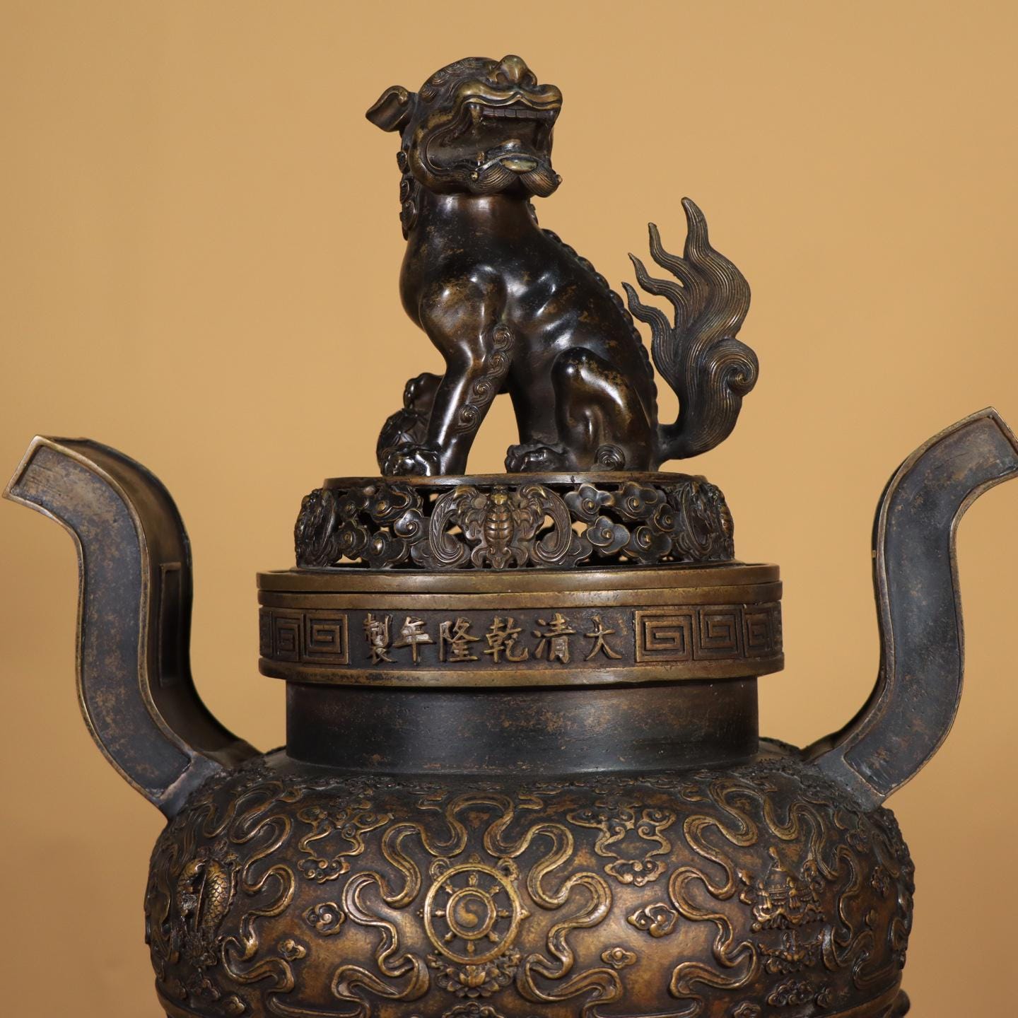 アンティーク中国青銅香炉｜芙蓉獅子のフィニアル、三脚香炉 - Etsy 日本