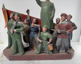 文化大革命時代の兵士を象った中国の陶器像 - Etsy 日本