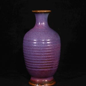 Antique Song Style Jun Kiln Rose Purple Glaze Vase, Chinese Ceramic Flambé Pottery Vase