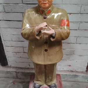 Chinese  Art collection Cultural Revolution Porcelain chairman Mao statue