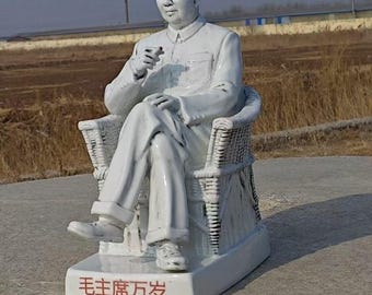 毛沢東像 磁器製　高さ47cm アンティーク 現在、この商品の在庫はありません - Etsy