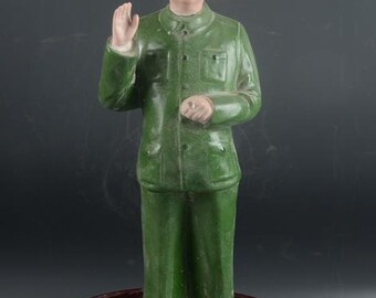 中国美術コレクション 文化大革命期の磁器製毛沢東主席像 - Etsy 日本