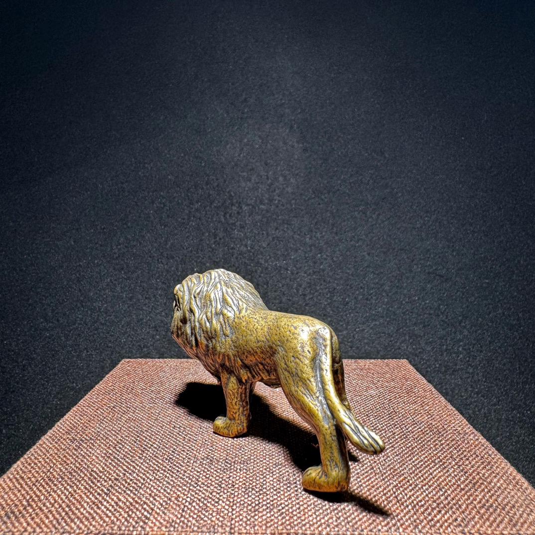 中国のアンティーク銅製の雄大な獅子像 - Etsy 日本