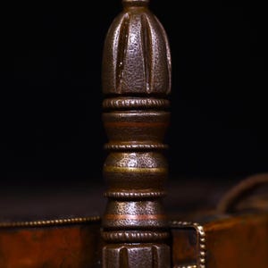 Antique Tibetan Meteorite Iron Vajra Dorje Ritual Tool – Handcrafted Buddhist talisman, Meditation Space-Amulet Gift