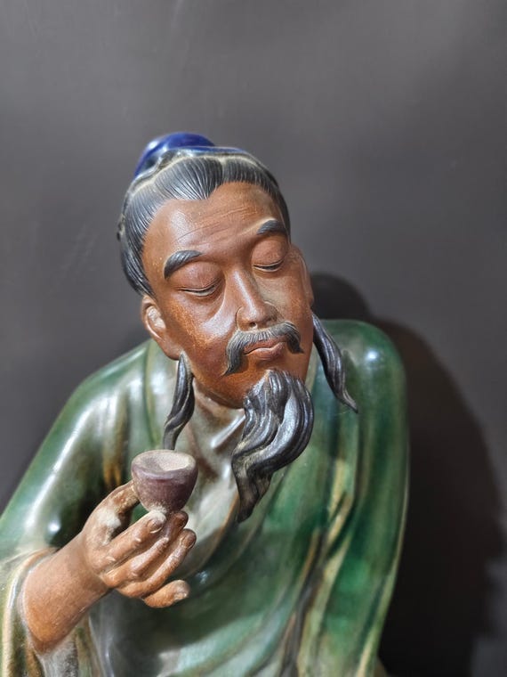 Vintage Shiwan Ceramic Lu Yu Statue: Chinese Tea Sage Figurine - Etsy
