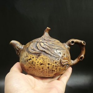 Yixing Zisha Czajniczek: Ręcznie robiony czajniczek Qing Shui Ni Clay Gongfu (450 cm3