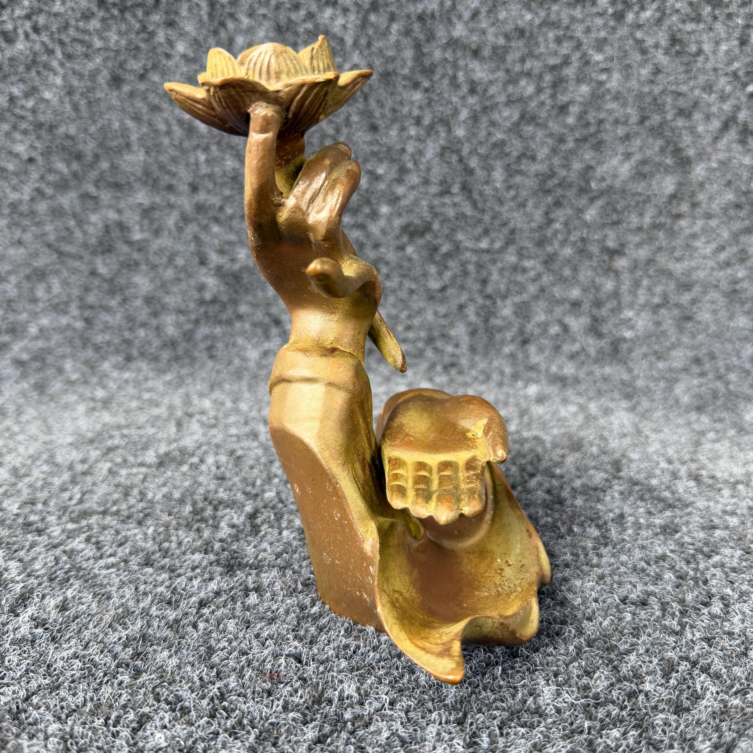 ヴィンテージ真鍮製仏手蓮華キャンドルホルダー | 仏壇用香炉 - Etsy 日本
