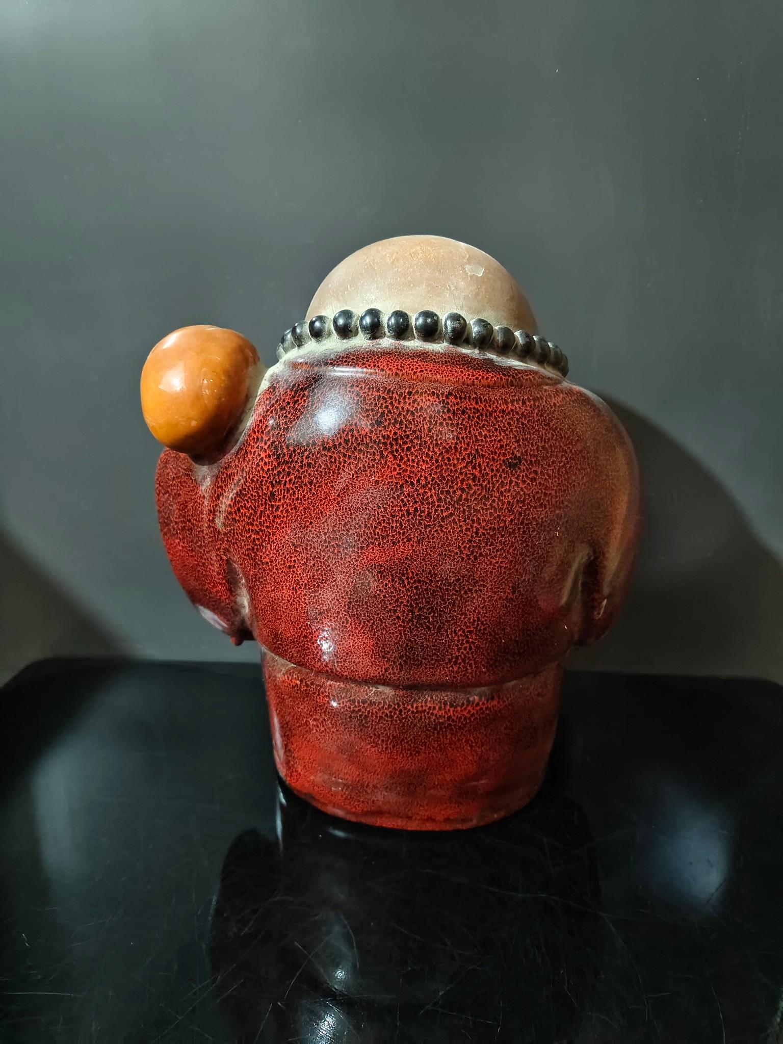 骨董品 石湾笑い仏像：中国陶器の扇付きブダイ - Etsy 日本