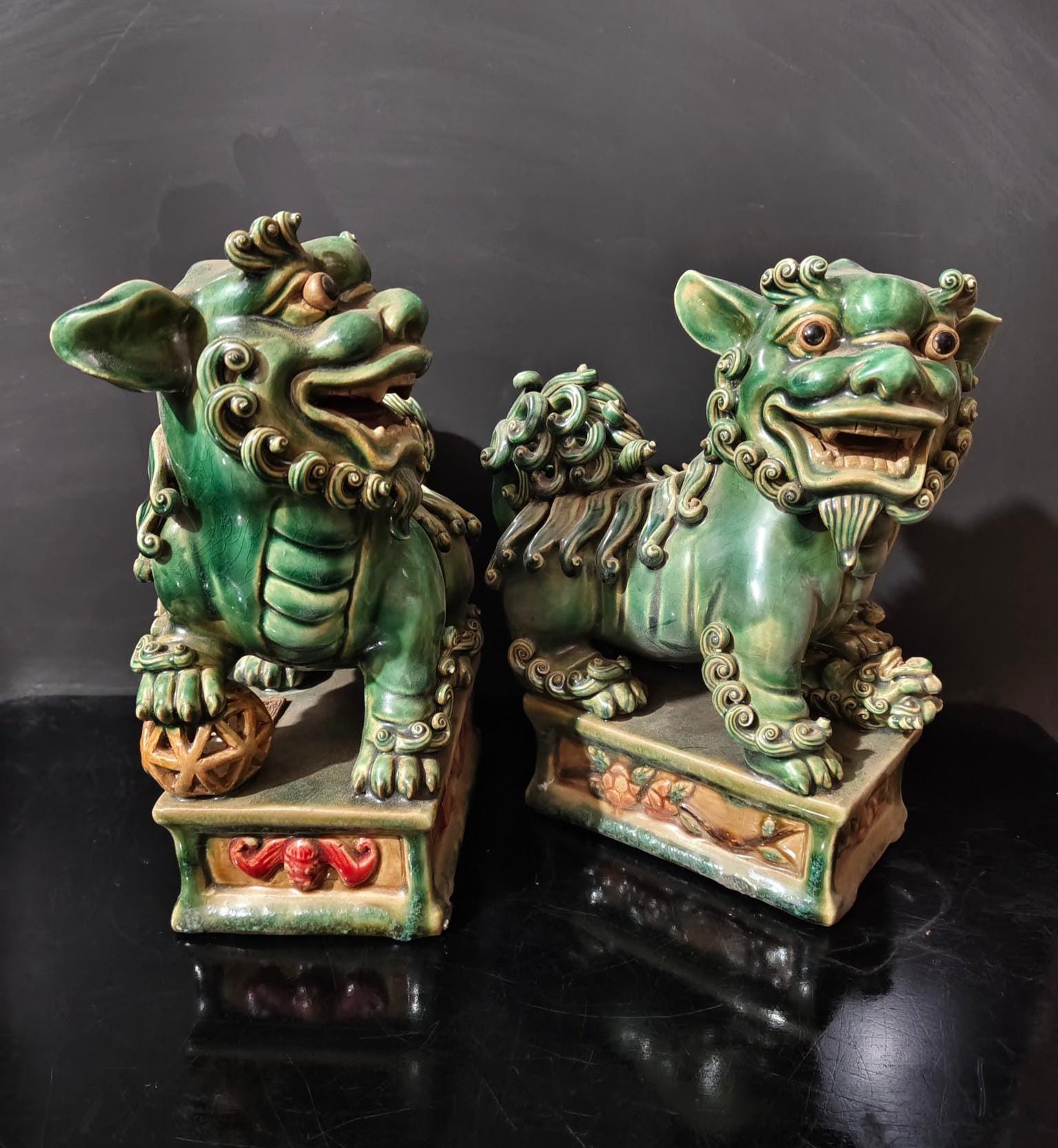 Chinese Guardian Lions (beijing Lions) – Vintage Shiwan Ceramic