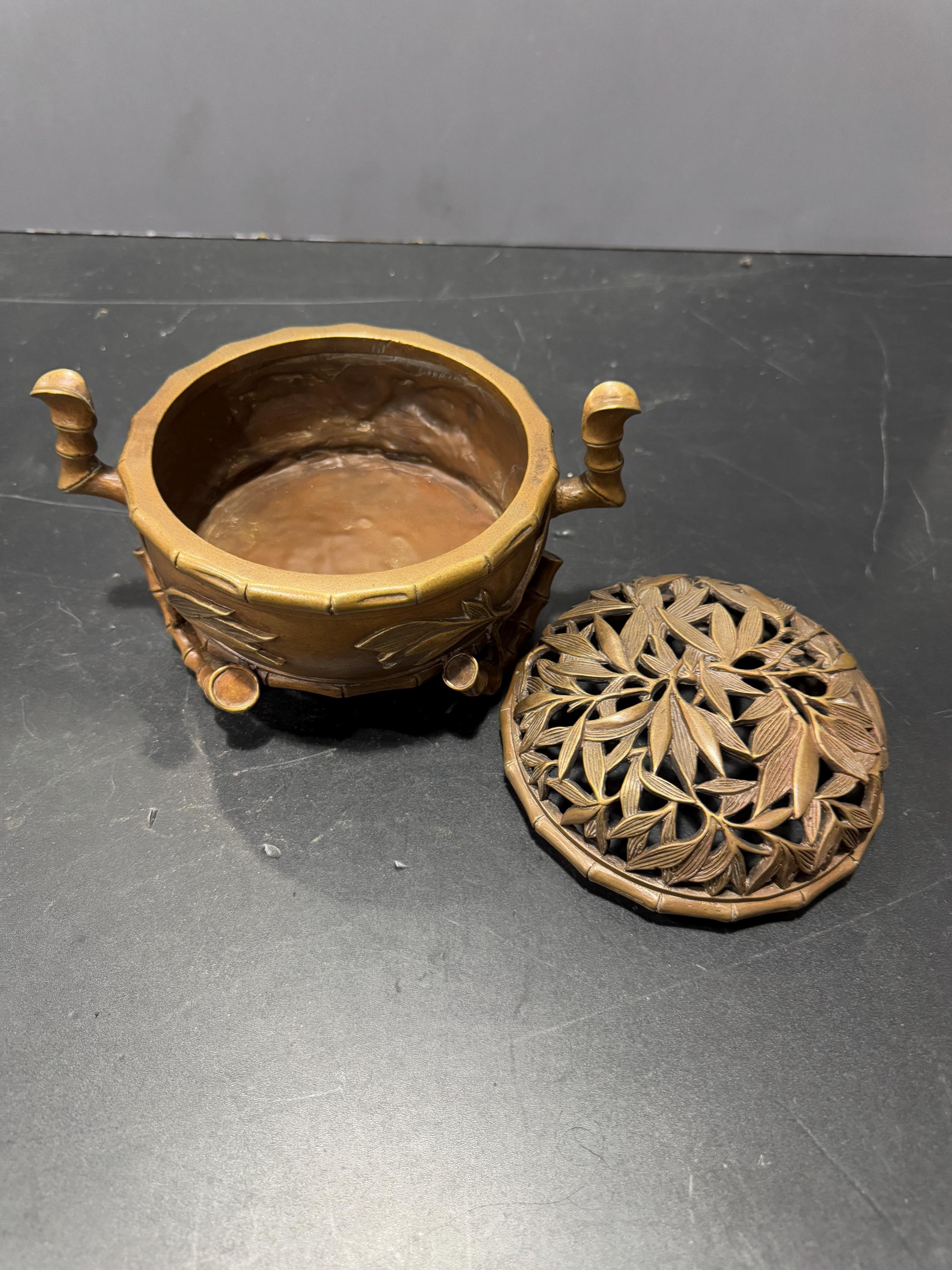 アンティーク銅製竹香炉：風水インテリア - Etsy 日本