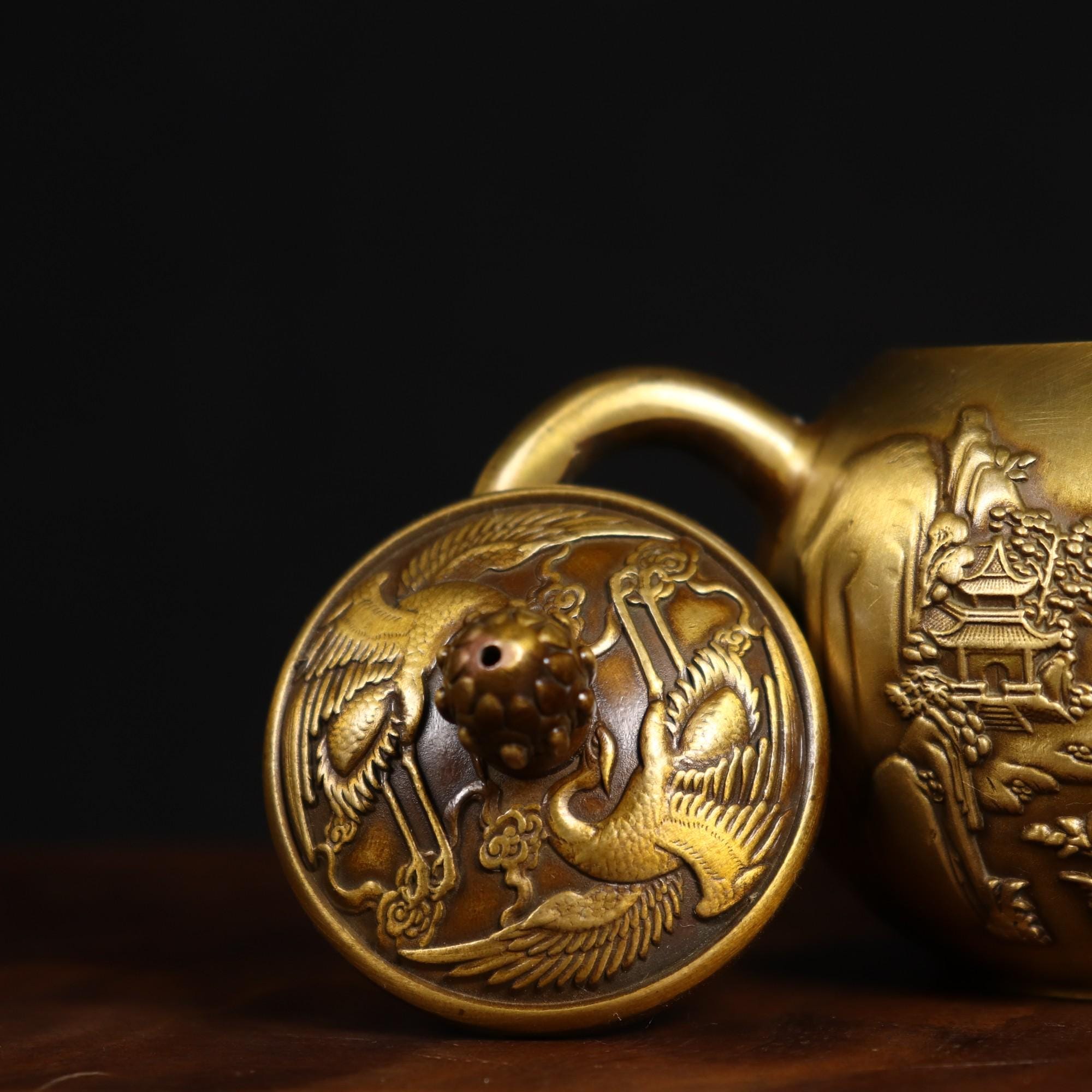 アンティーク銅製龍口鶴模様ワインポットティーポット - Etsy 日本