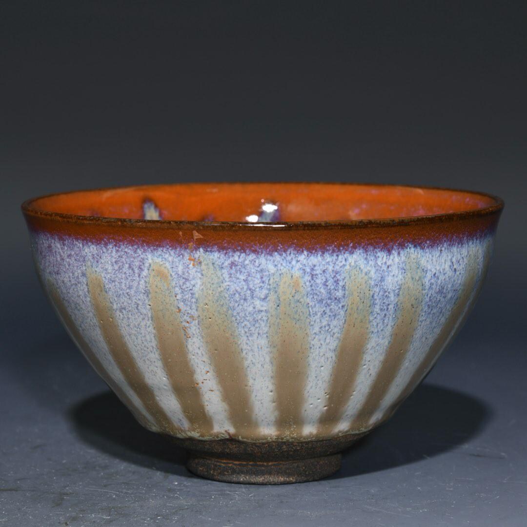 とし　中国陶磁器　宋天目茶碗 ヴィンテージの建窯茶碗：中国天目磁器、コレクターズアイテムの宋窯
