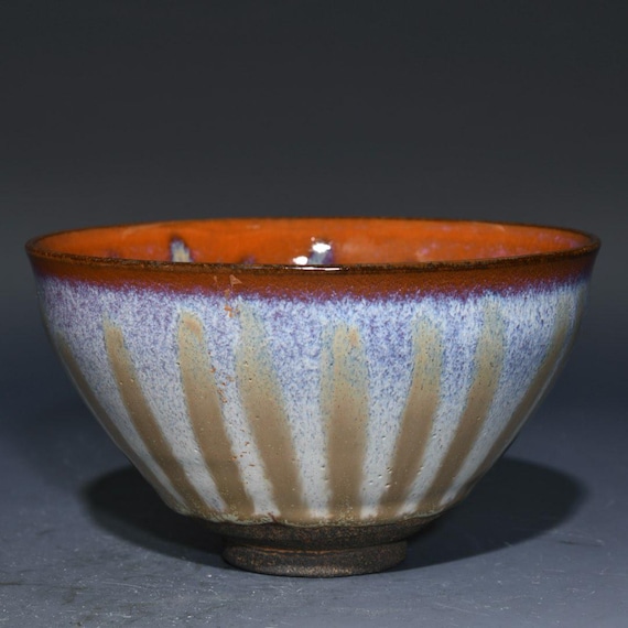 とし　中国陶磁器　宋天目茶碗 ヴィンテージの建窯茶碗：中国天目磁器、コレクターズアイテムの宋窯