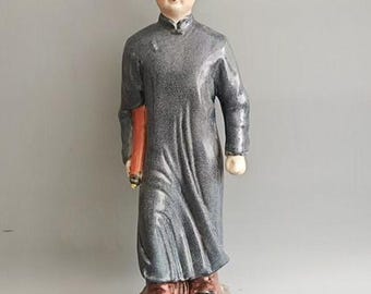 中国美術コレクション 文化大革命磁器 毛沢東主席が安元像を訪れた