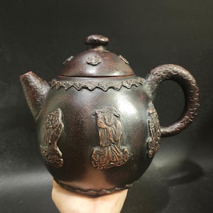 Vintage Yixing Zisha Dragon Egg Teapot Handmade Original Qingshui Clay 1200cc Large Chinese Kung Fu Tea Pot Collector Gift