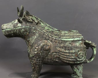 中国古美術・旧蔵高浮彫鏨刻鎏金の鳳凰酒杯セット・純銅制・手作り・酒具・風水開運 現在、この商品の在庫はありません - Etsy