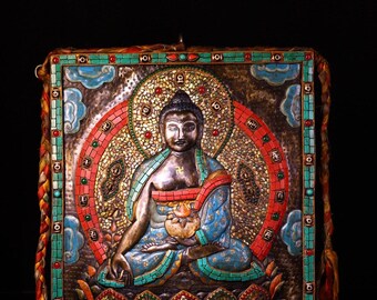 中国製の額入り磁器製仏教寺院額、観音菩薩二連画 - Etsy 日本