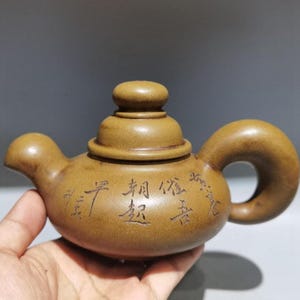 Ręcznie robiony czajniczek Yixing Zisha: Glinka Golden Duan Ni, chińska zastawa Gongfu (250ml
