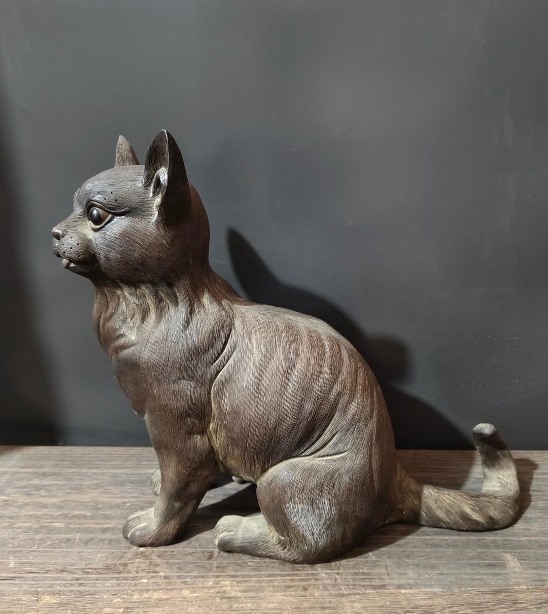 石湾陶器の猫の置物：ヴィンテージの中国陶器彫刻 - Etsy 日本