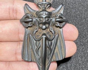 チベット 銅製 鳥 仏像 経典 寺院 お守り ロック鳥 ペンダント