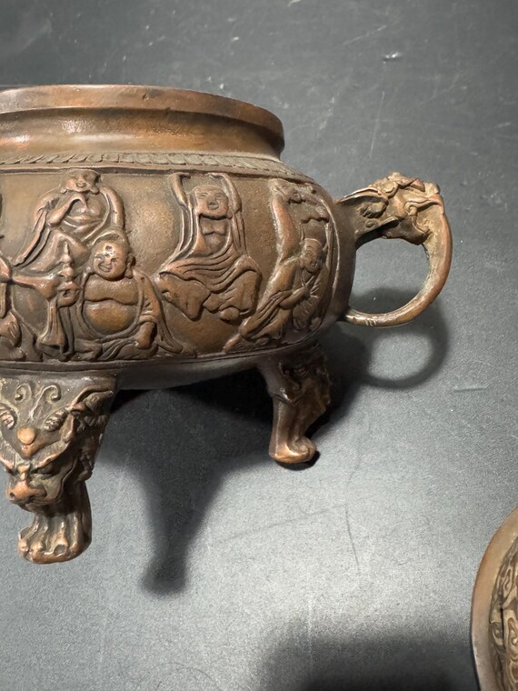 アンティーク銅製羅漢香炉：風水インテリア - Etsy 日本