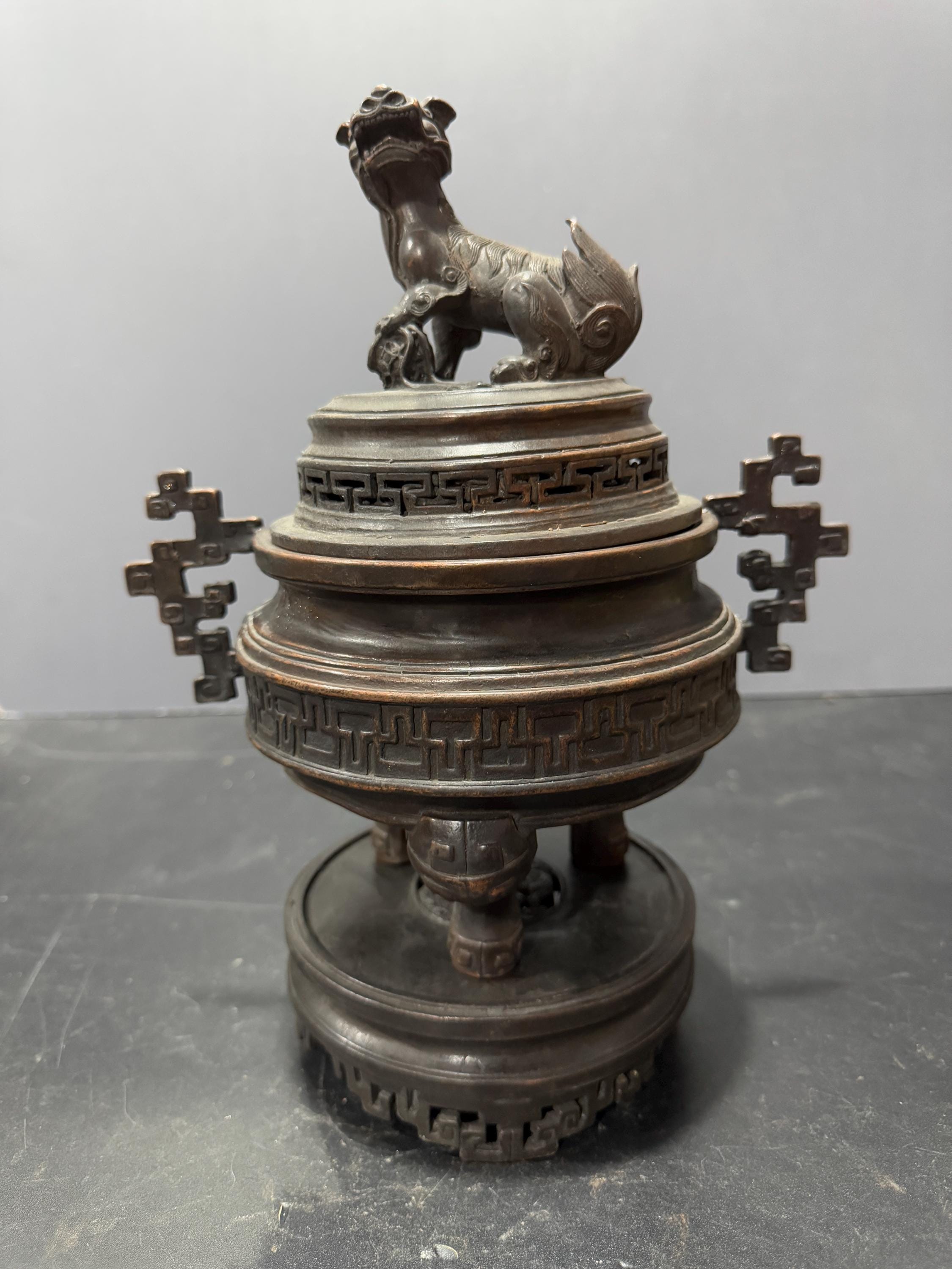 アンティーク銅麒林香炉: 風水装飾 - Etsy 日本
