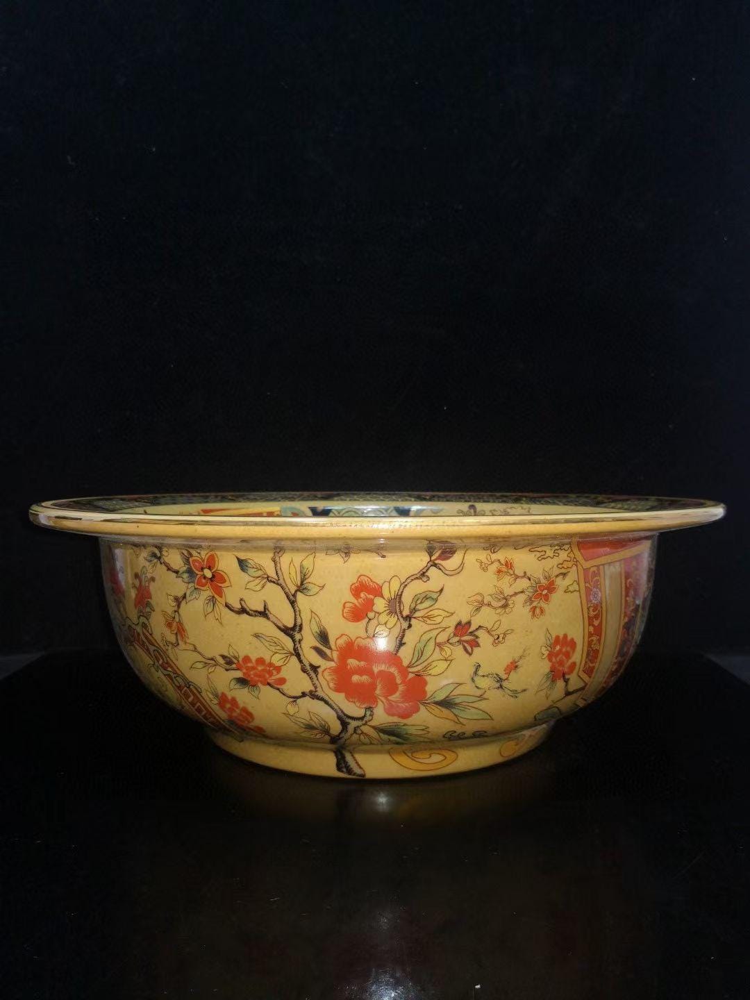 Chinese Antique Qing Dynasty Famille Rose Flower Pattern Porcelain ...