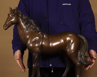 ヴィンテージ 馬の彫刻 リアルな馬の胸像 瑪瑙石彫刻 馬の頭の彫刻