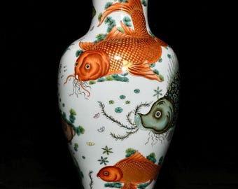 Large Golden Carp Franklin Mint Zhe Zhou Jiang Porcelain